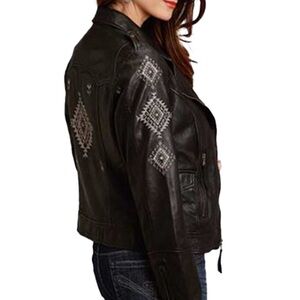 Stetson Embroidered Leather Jacket